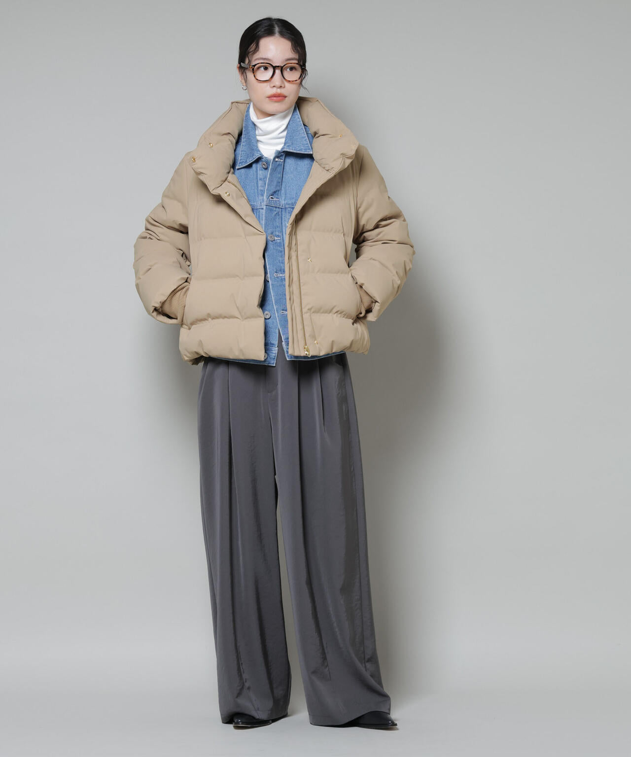 ボリュームネックダウンショートコート