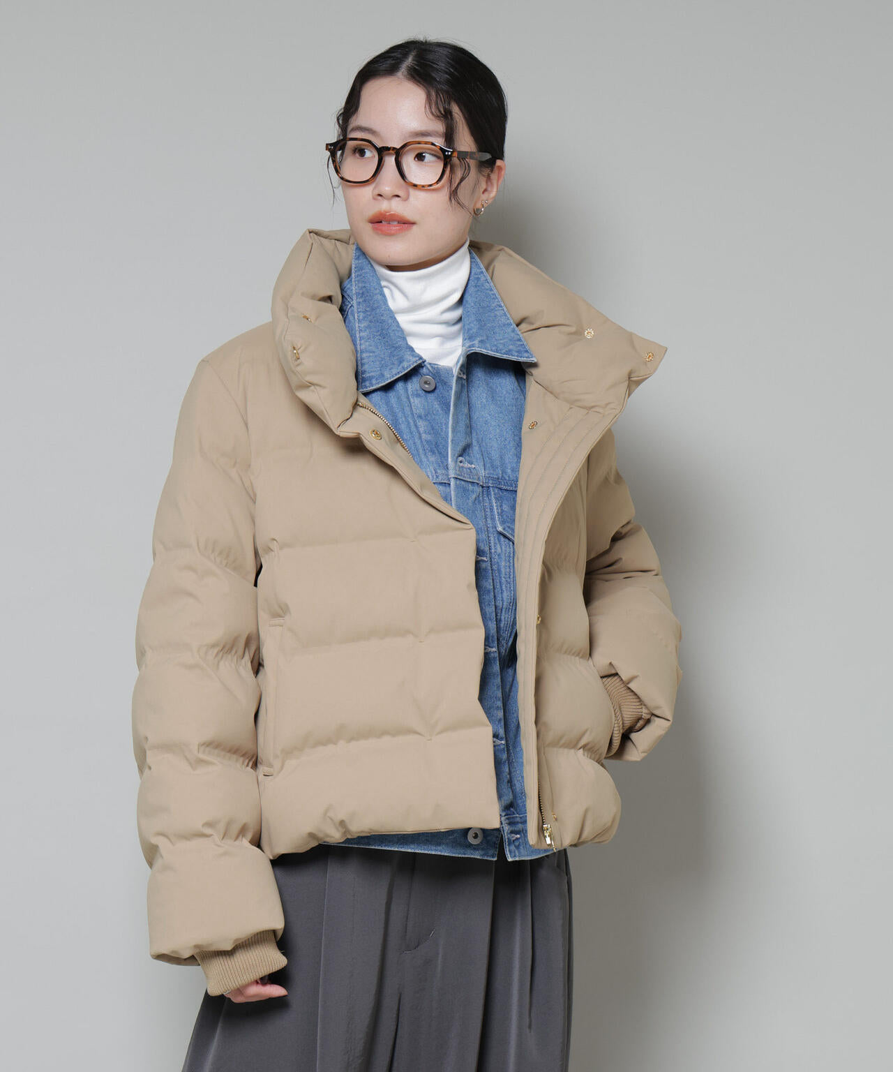 ボリュームネックダウンショートコート