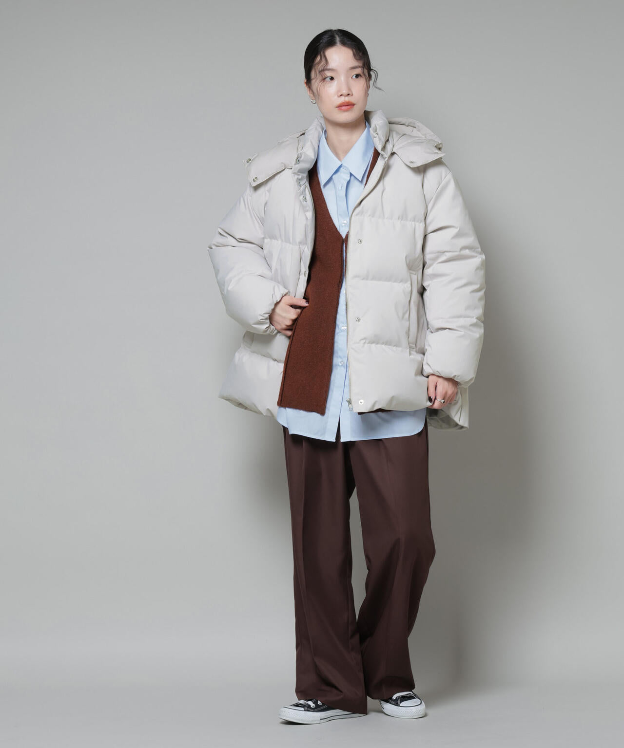 Aラインミドルダウンコート