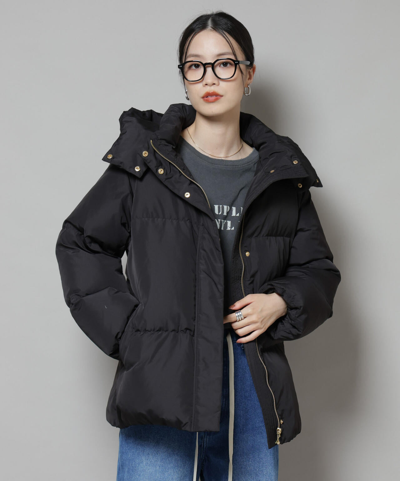 撥水加工 フードショートダウンコート | NANO universe（ナノ