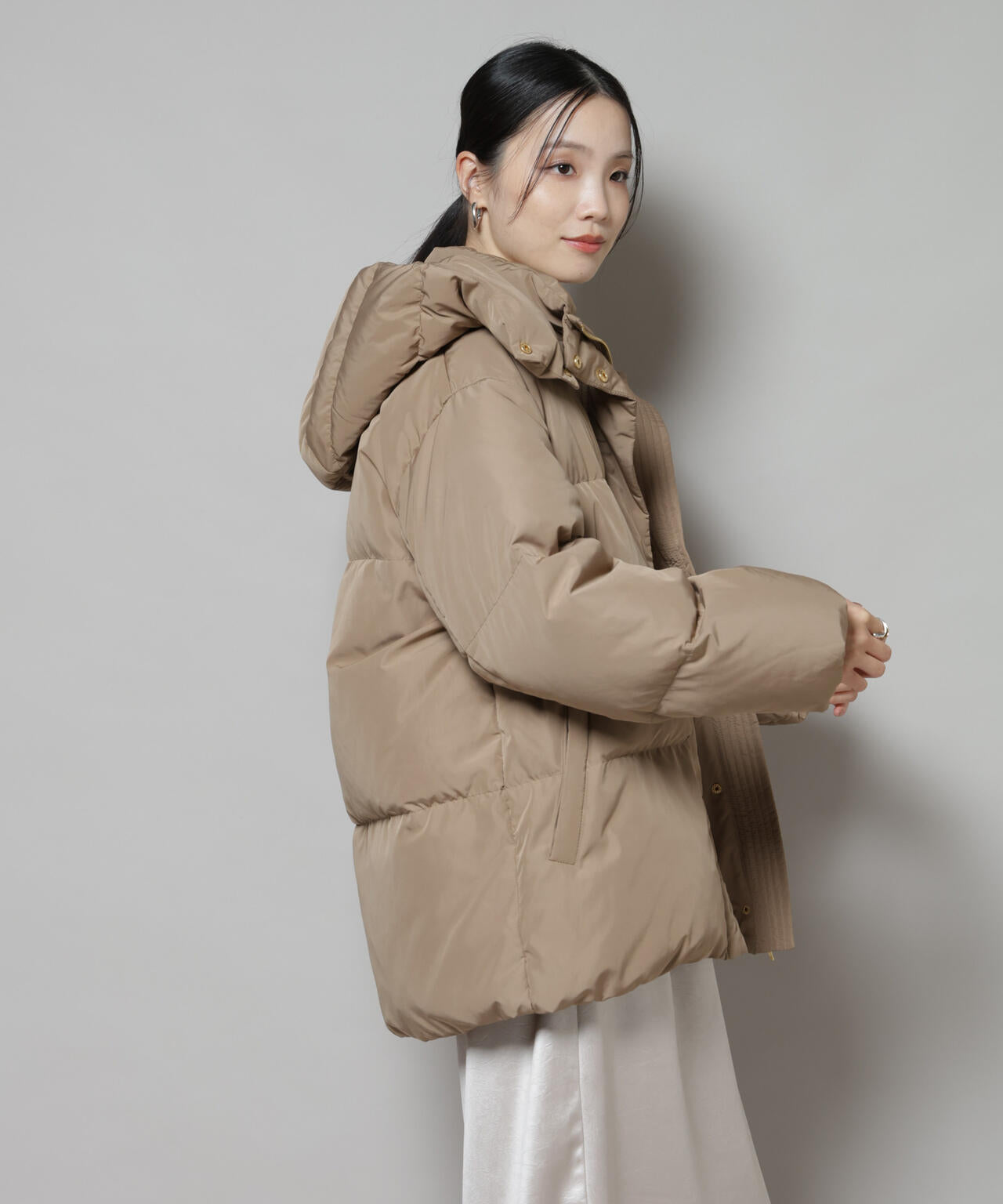 撥水加工 フードショートダウンコート | NANO universe（ナノ