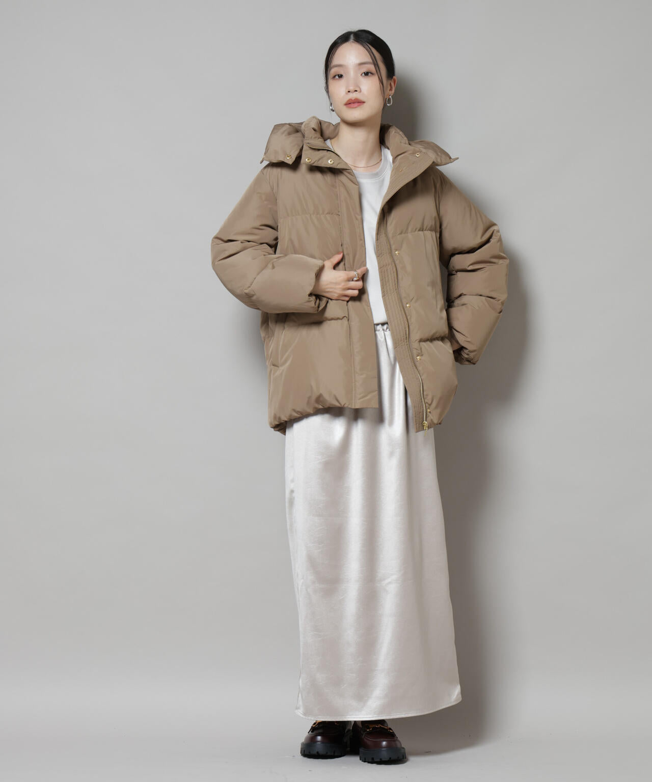 2024AW nano universe 撥水加工 フードショートダウンコート 撥水加工 フードショートダウンコート | NANO universe（ナノ