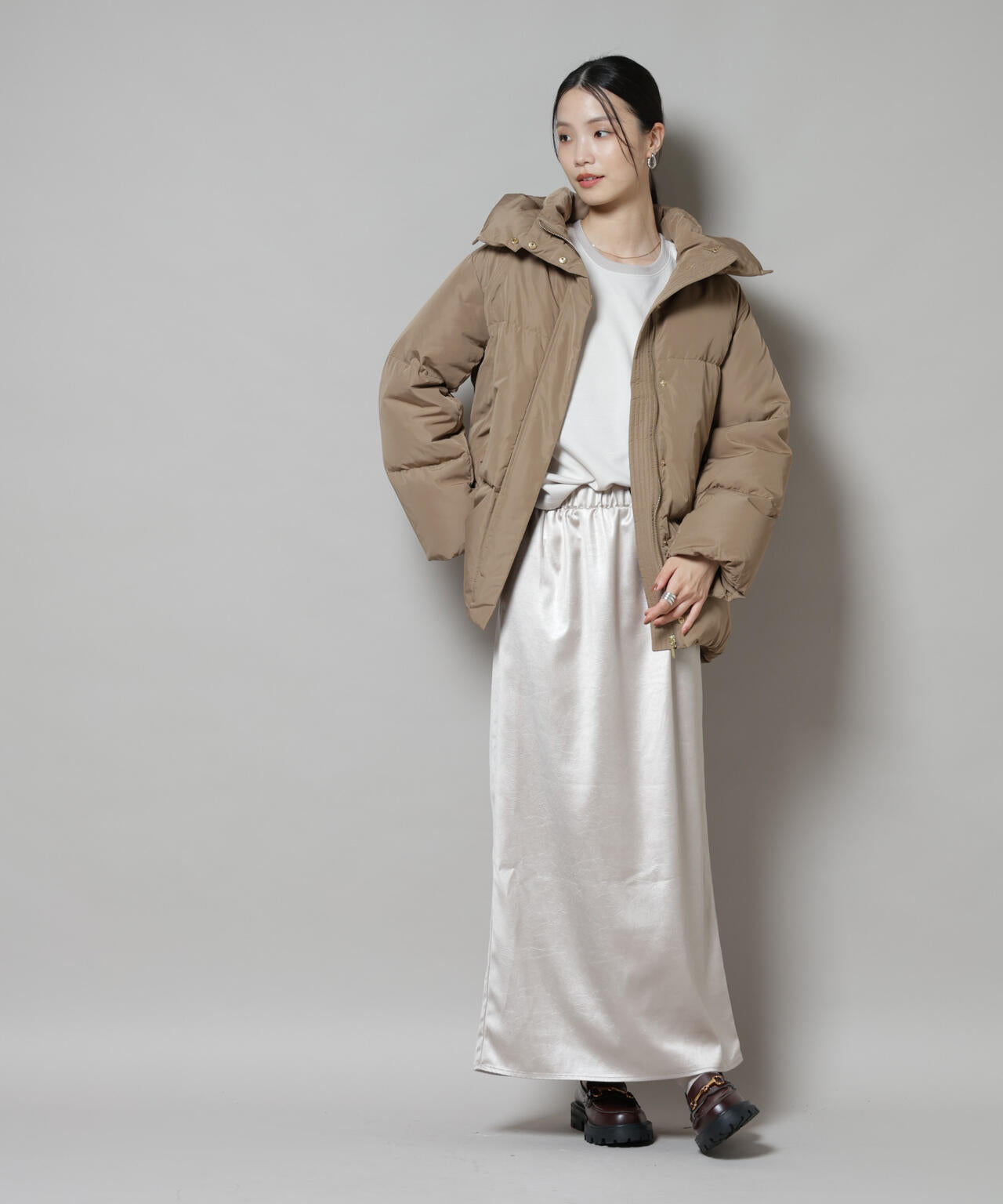 撥水加工 フードショートダウンコート | NANO universe（ナノ