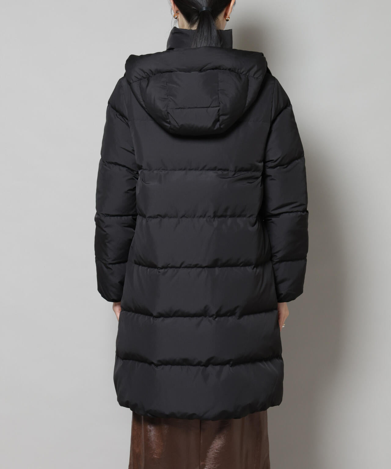 撥水加工 フードロングダウンコート