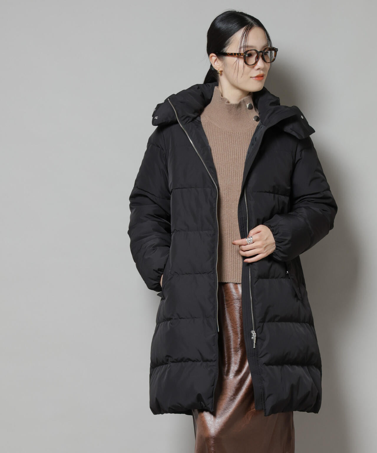 撥水加工 フードロングダウンコート | NANO universe（ナノ