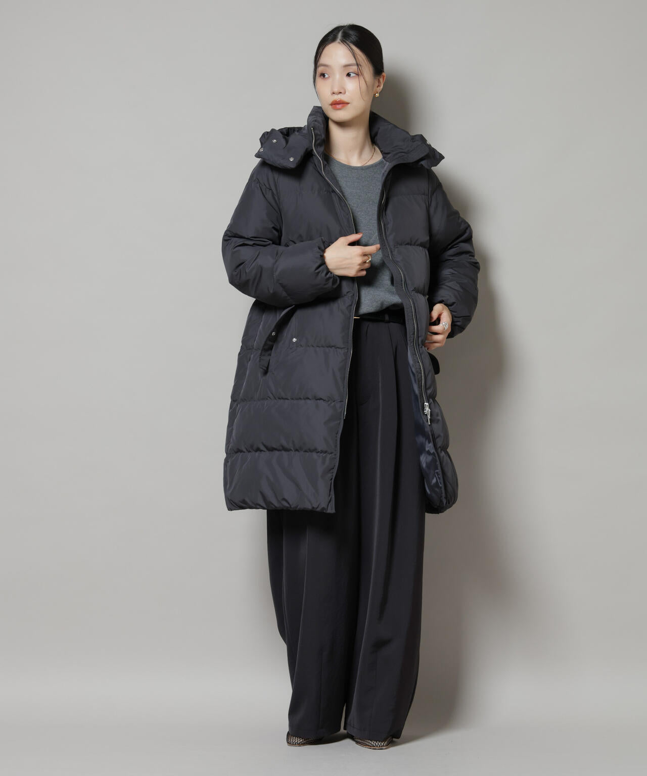 撥水加工 フードロングダウンコート | NANO universe（ナノ