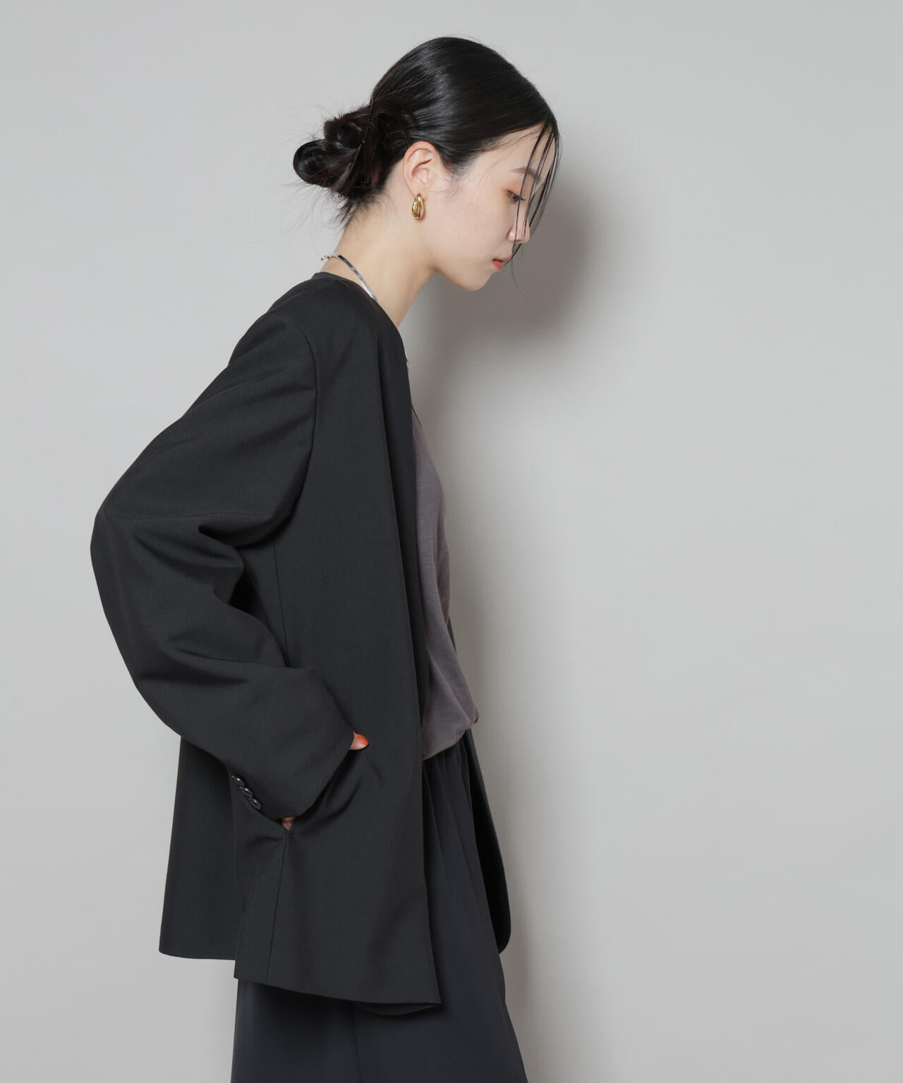 【早い者勝ち 即購入可】美品 nano universe セットアップ NANO universe セットアップ シャンブレーツイルセットアップ