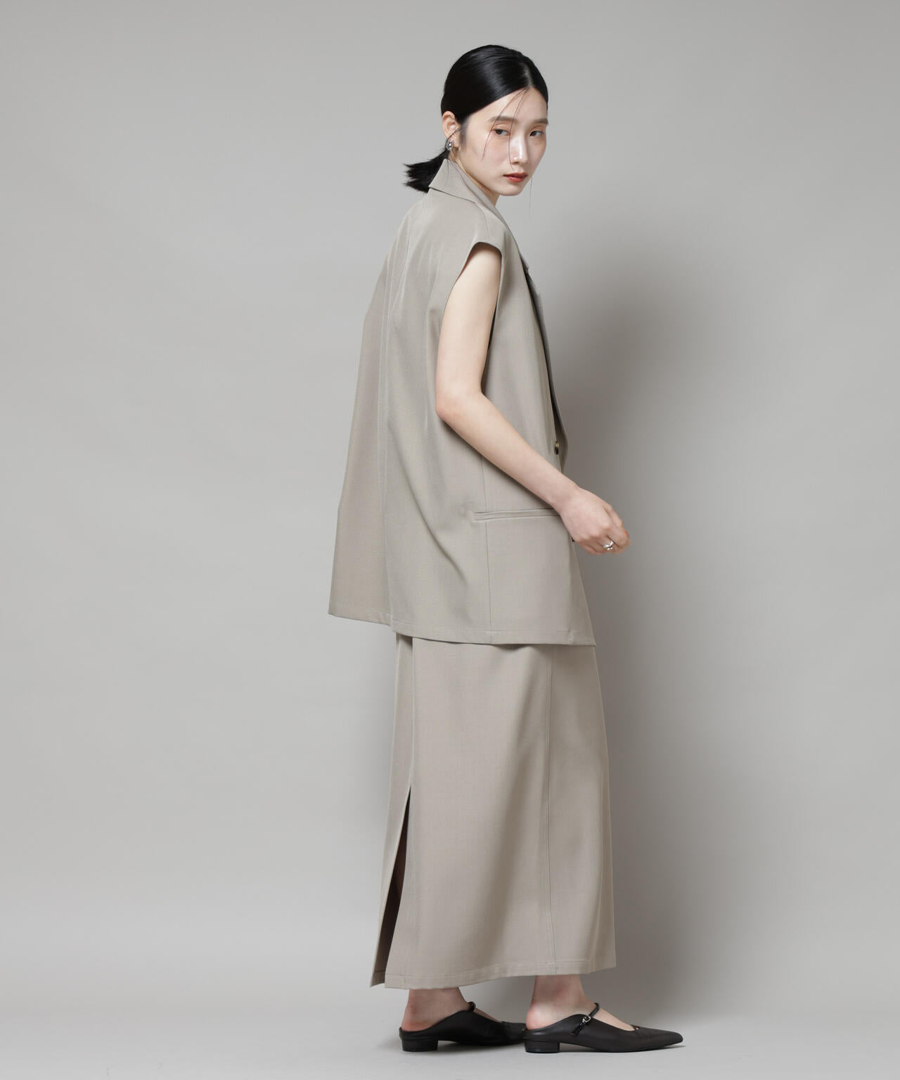 テーラードＷボタンミドルジレ(セットアップ可)