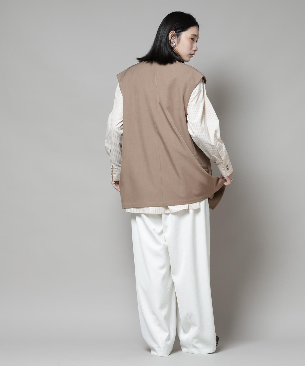 テーラードＷボタンミドルジレ(セットアップ可)