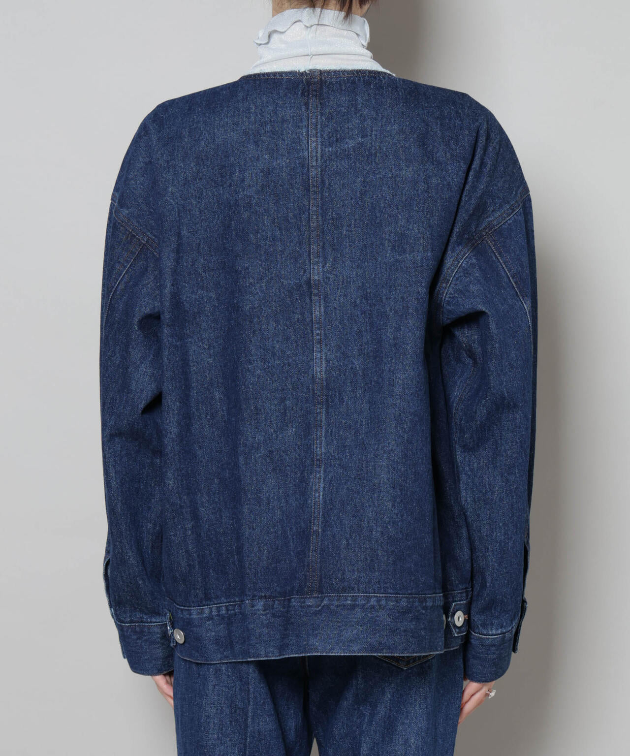 ノーカラーデニムジャケット | NANO universe（ナノ・ユニバース