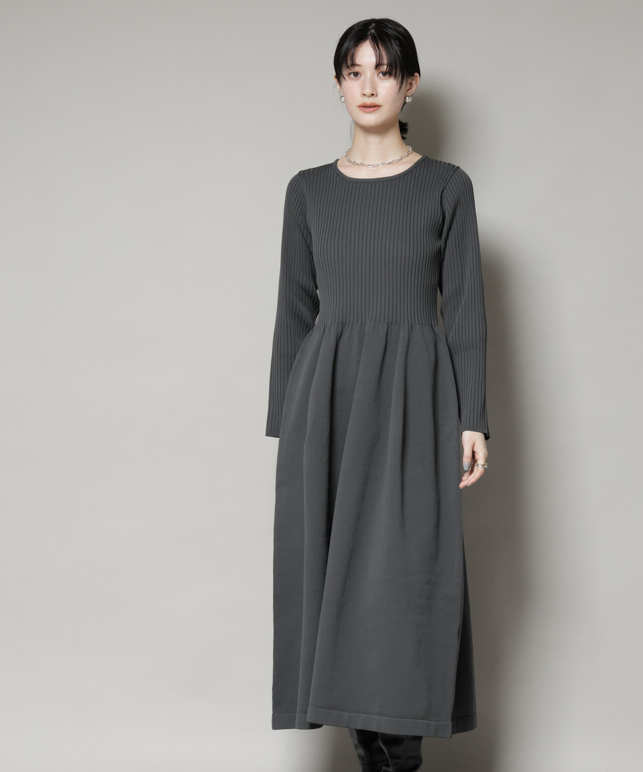 フォルムスカートニットワンピース | NANO universe（ナノ・ユニバース