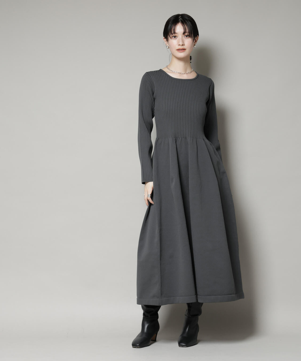 フォルムスカートニットワンピース | NANO universe（ナノ・ユニバース