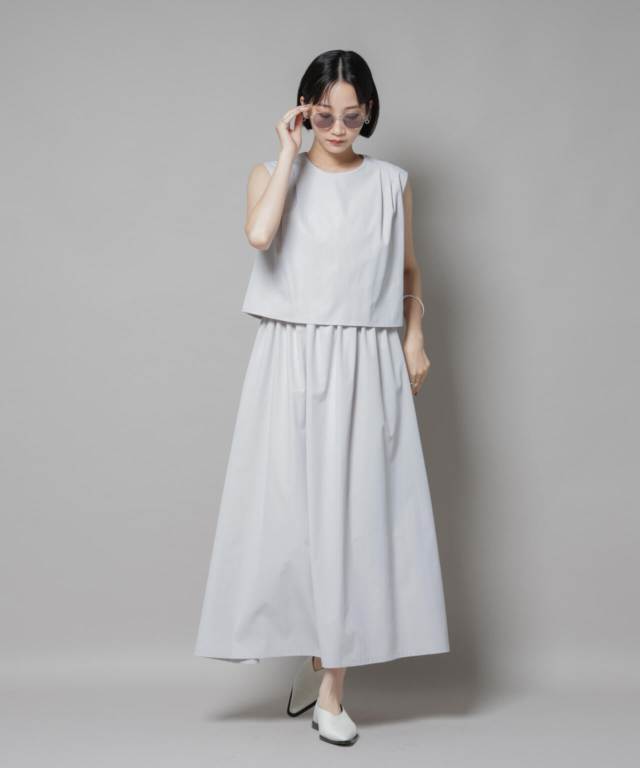 セットアップ風ノースリーブワンピース | NANO universe（ナノ