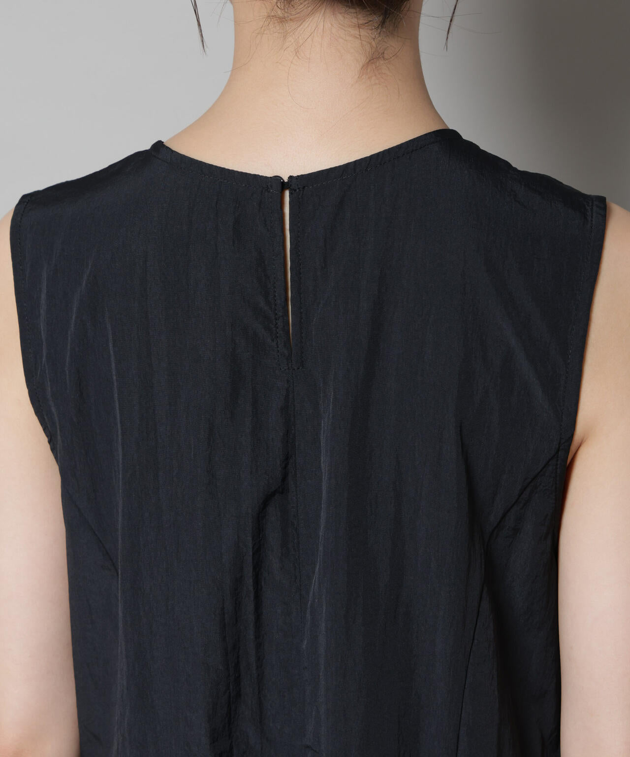 サイドギャザーナイロンワンピース