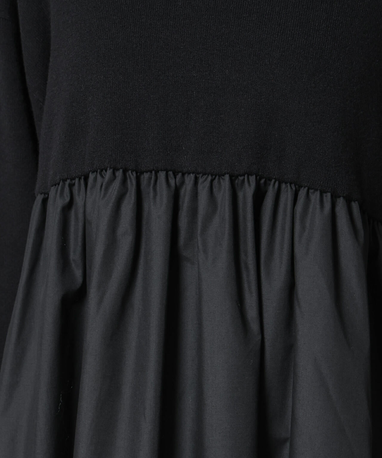 異素材コンビドッキングタートルワンピース