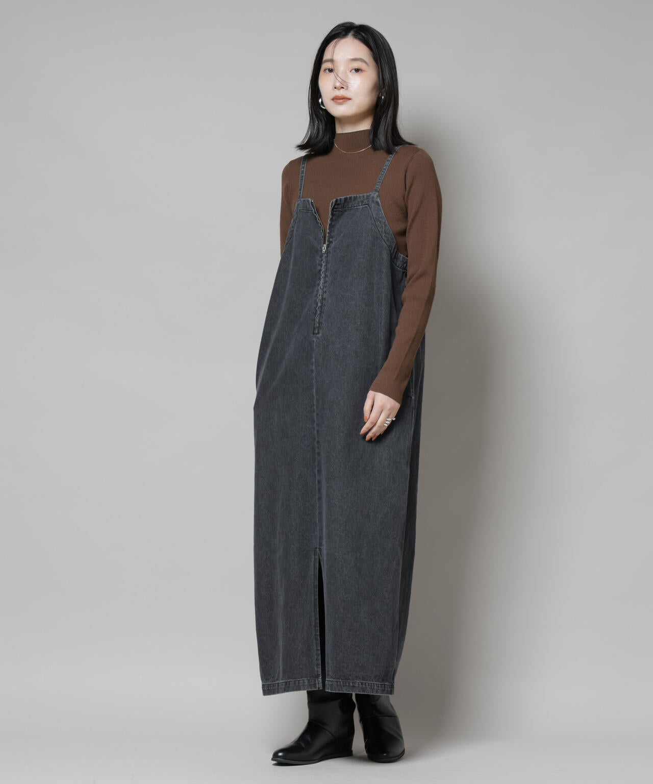 前後2wayデニムキャミソールワンピース | NANO universe（ナノ