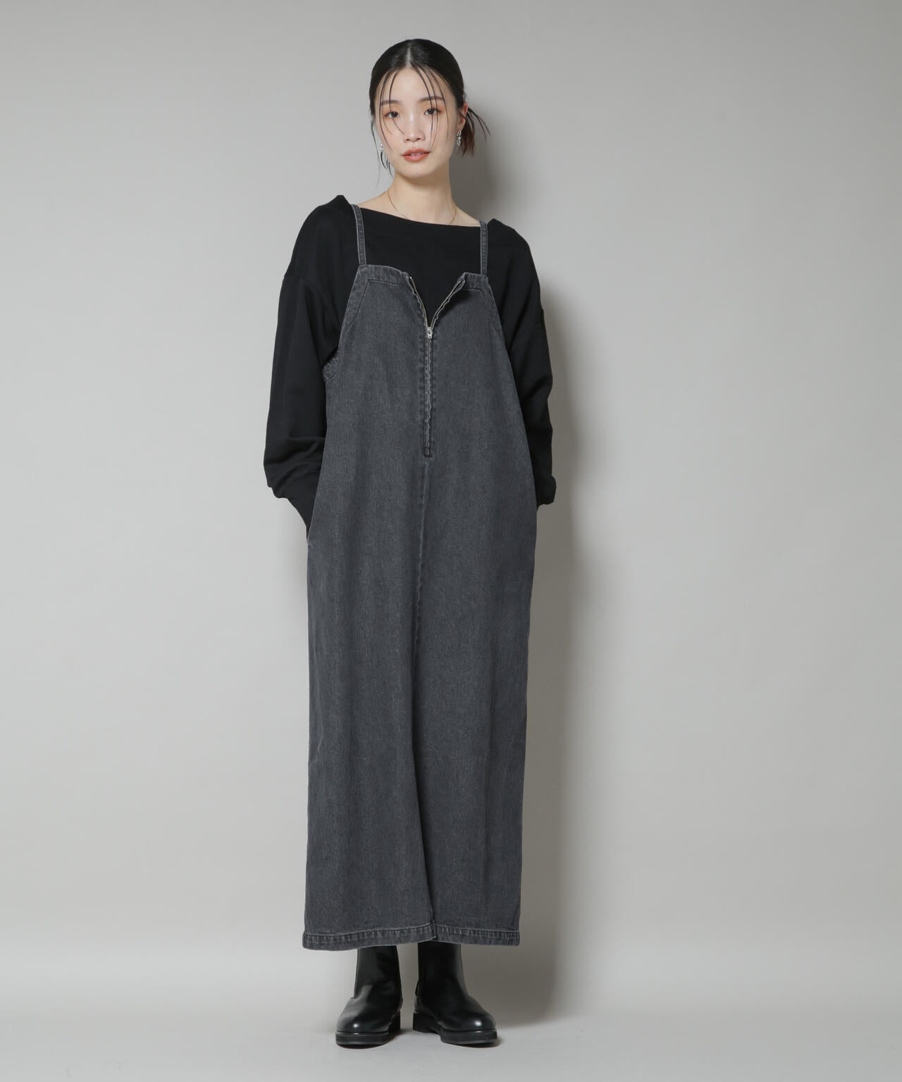 前後2wayデニムキャミソールワンピース | NANO universe（ナノ