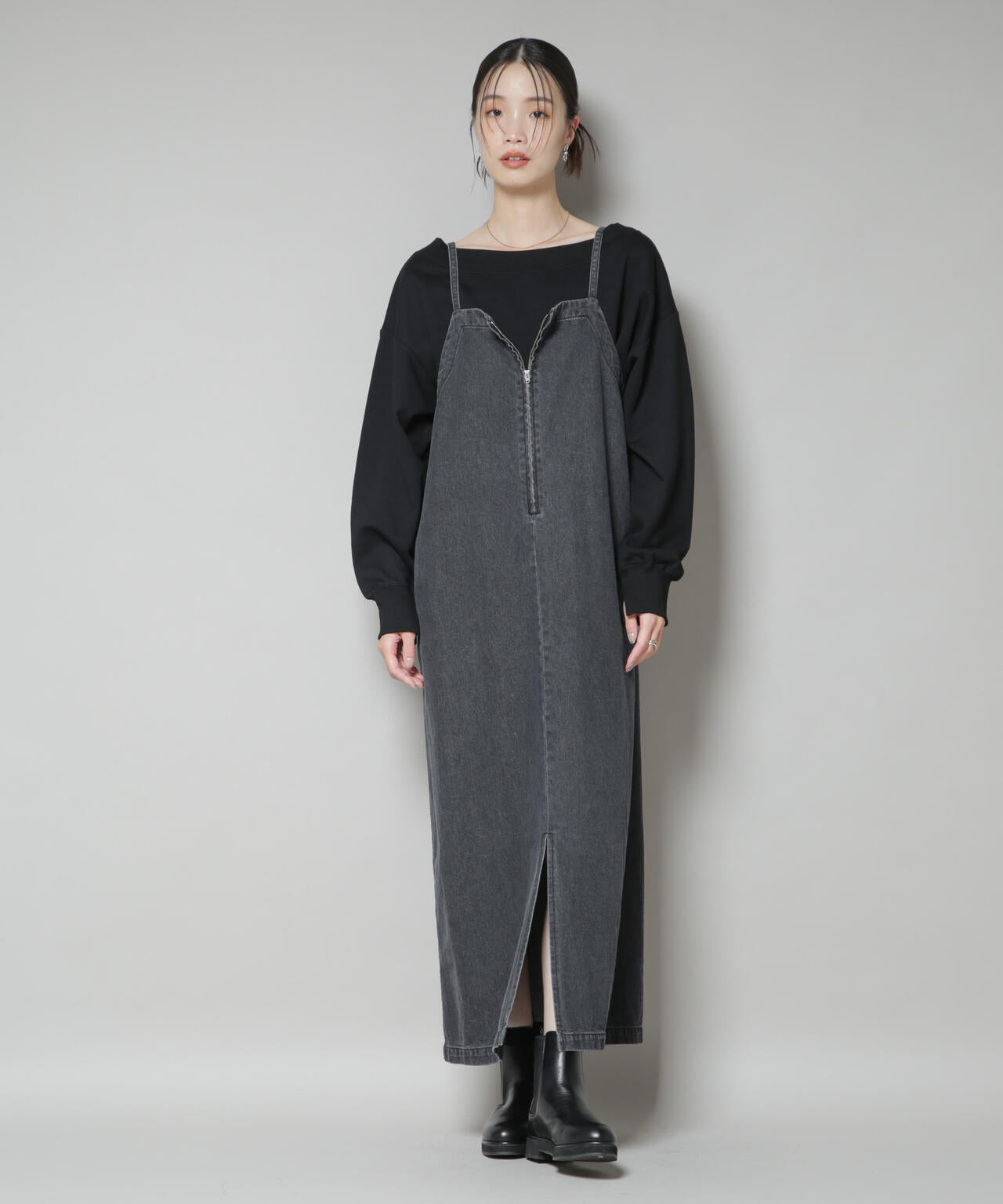 前後2wayデニムキャミソールワンピース | NANO universe（ナノ