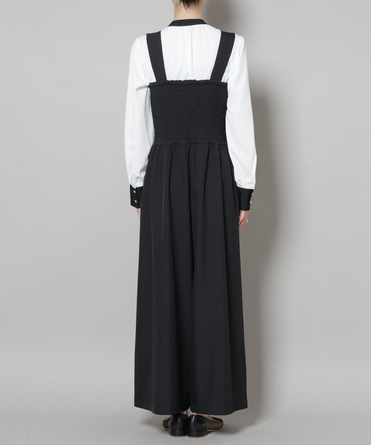 シャーリングサロペット