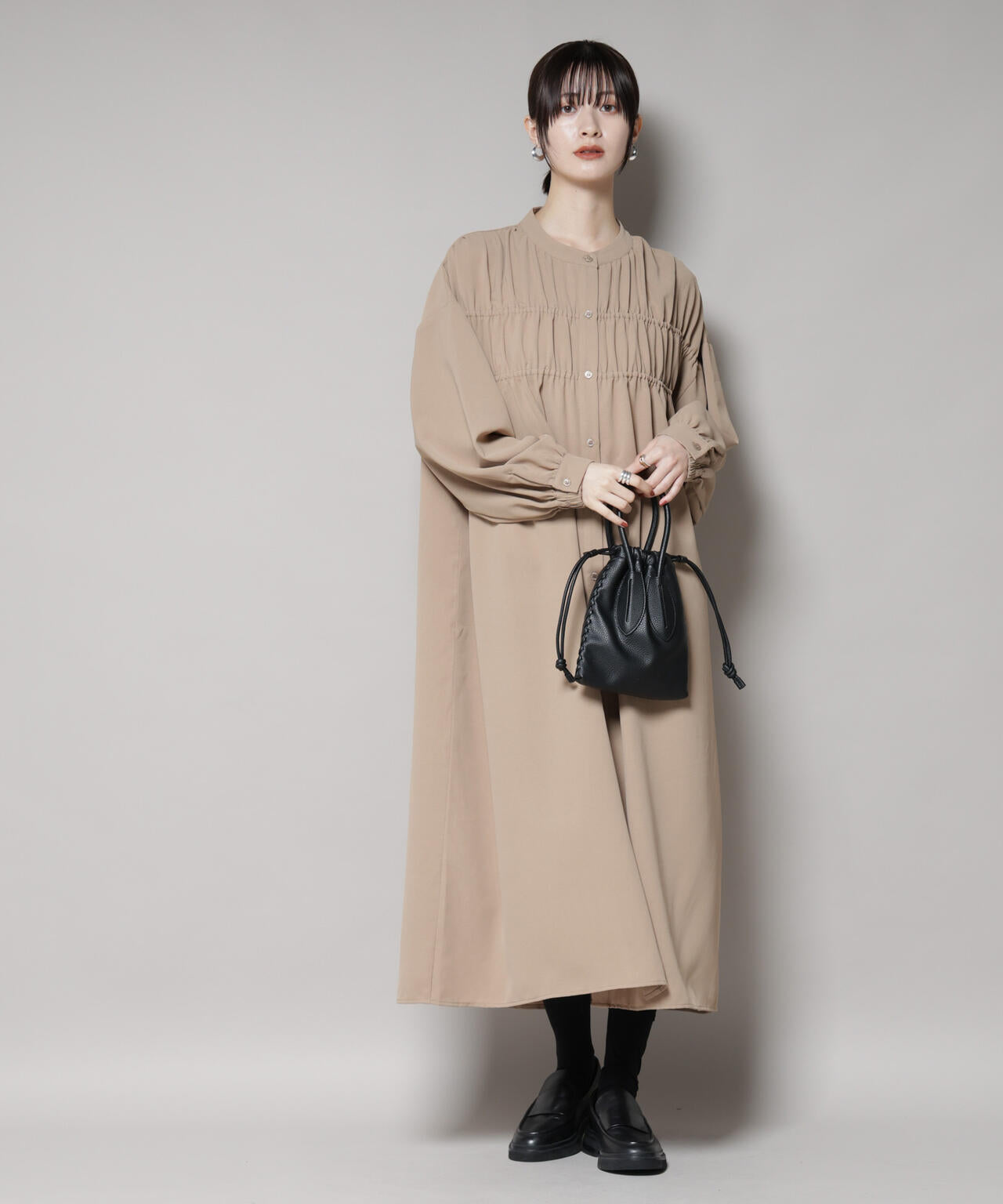 ギャザー切り替えデザインワンピース | NANO universe（ナノ