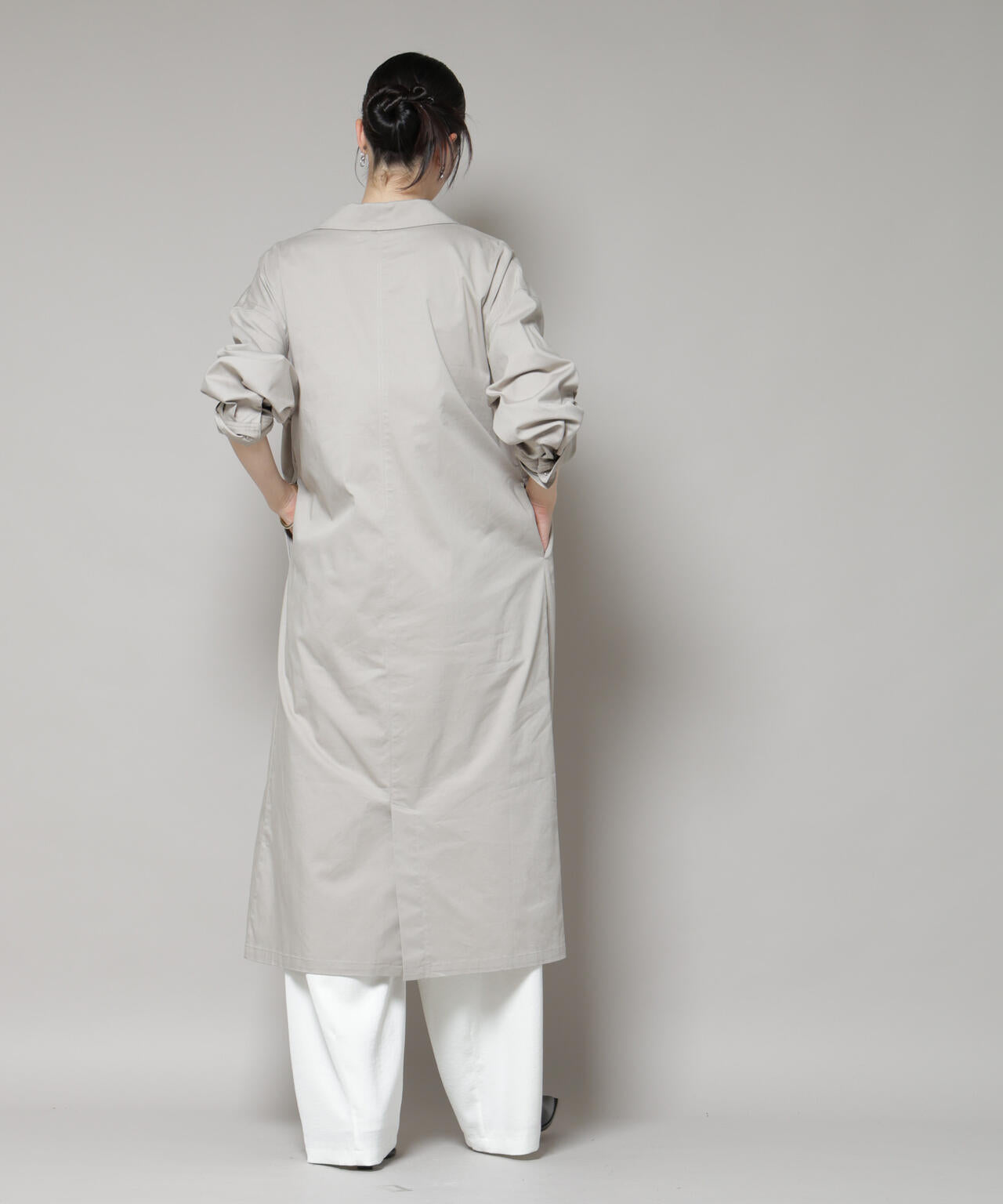 テーラードカラーロングワンピース