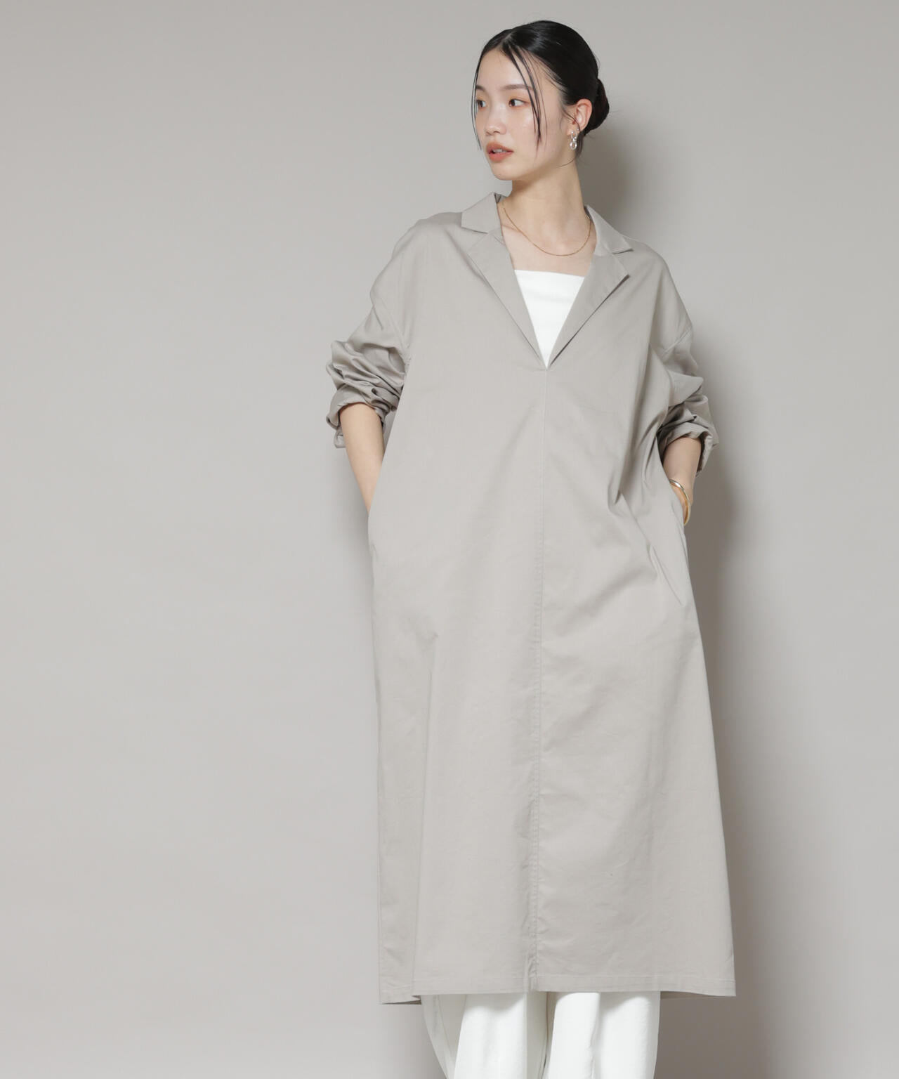 テーラードカラーロングワンピース | NANO universe（ナノ・ユニバース