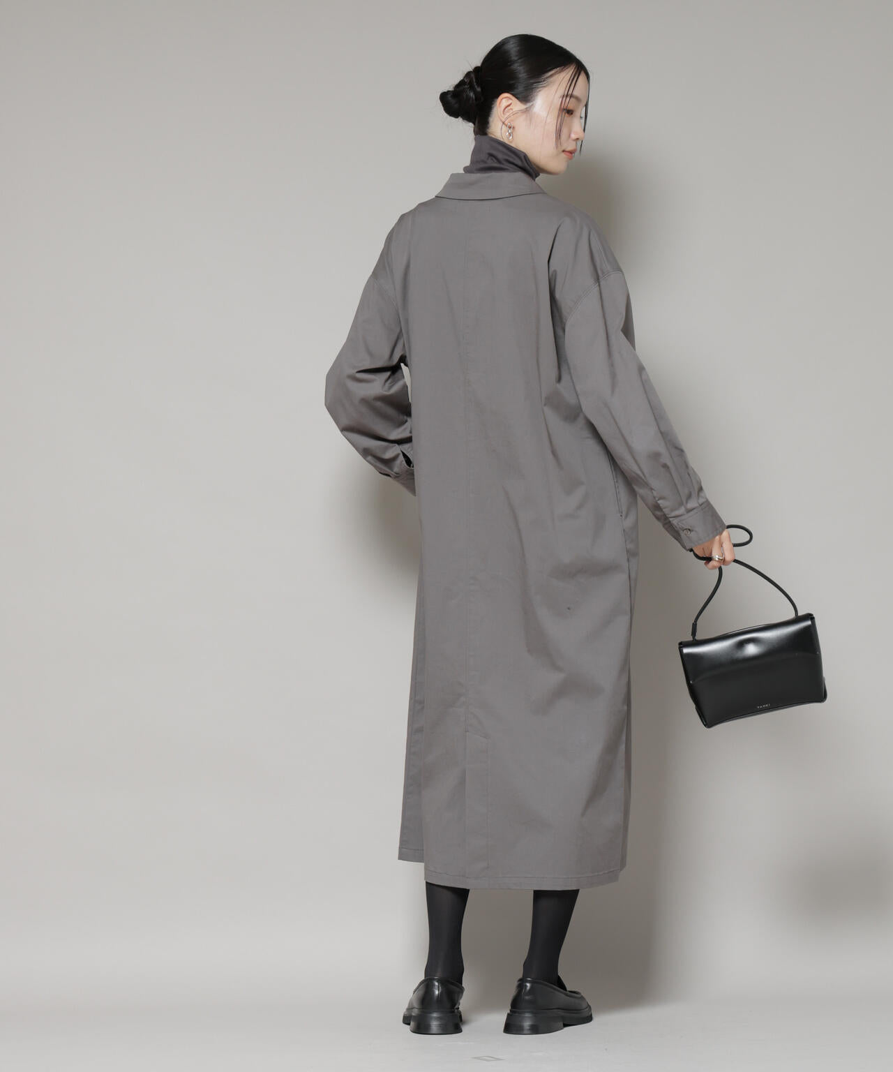 テーラードカラーロングワンピース