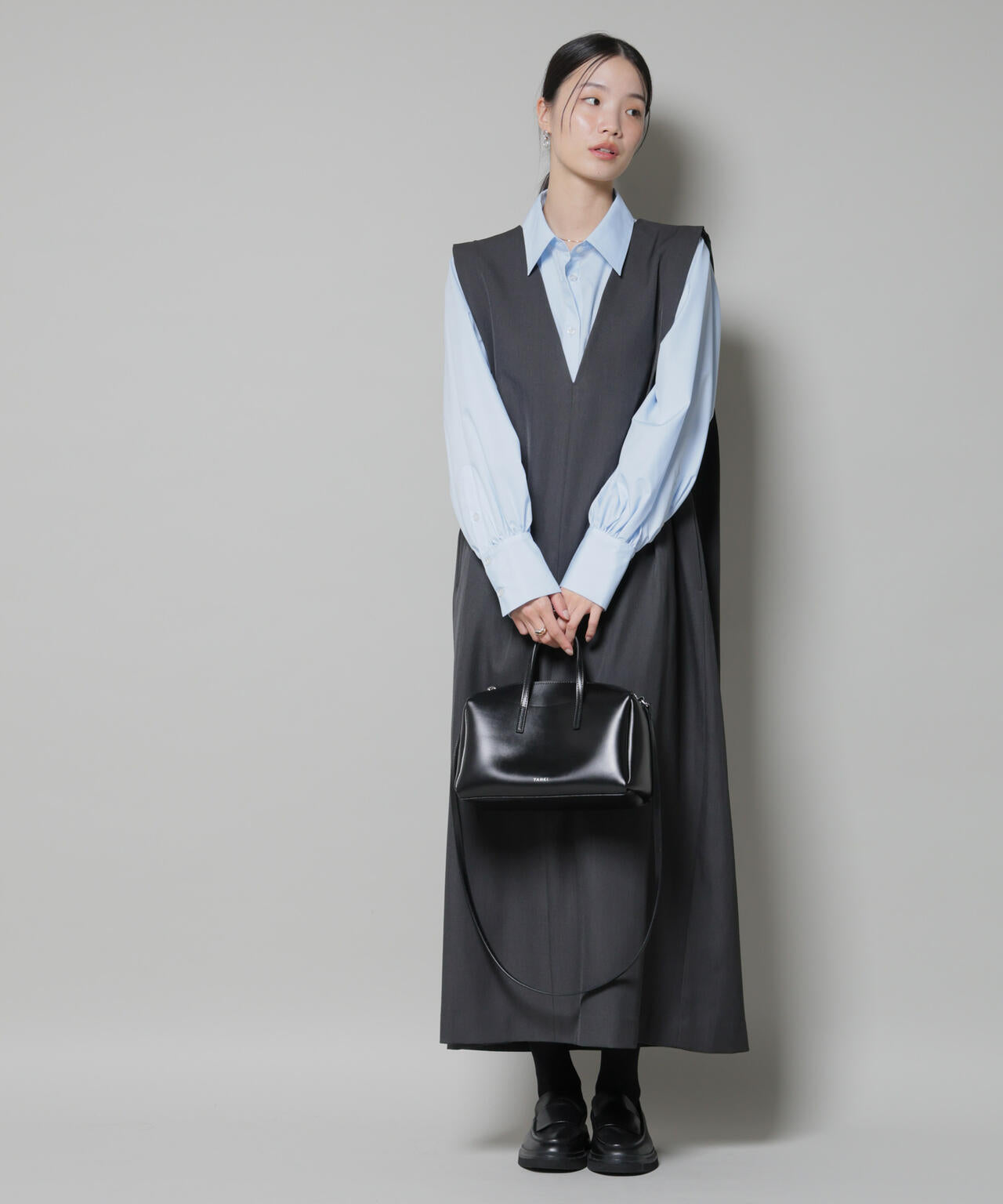 ショルダータックVネックワンピース | NANO universe（ナノ