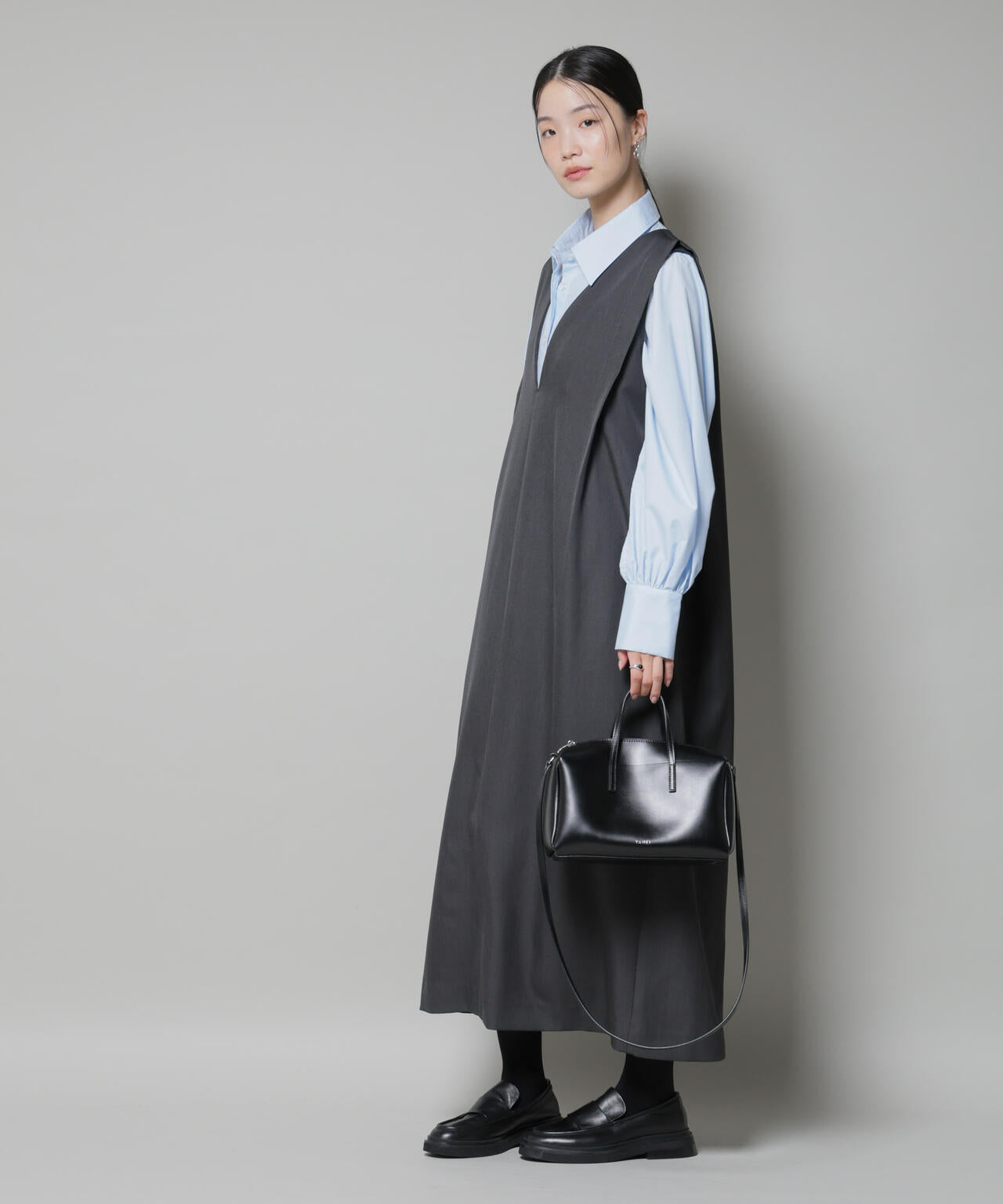 ショルダータックVネックワンピース | NANO universe（ナノ