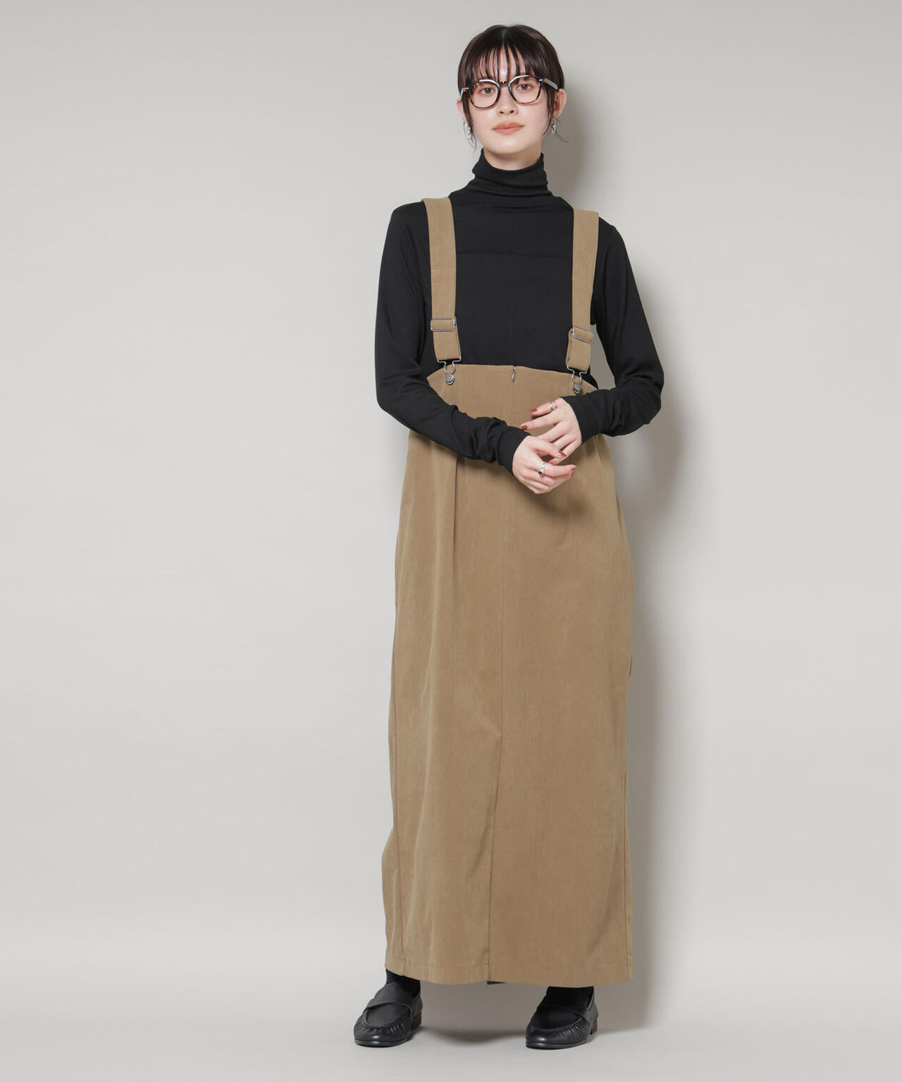 ストレッチ起毛ジャンパースカート(セットアップ可) | NANO universe