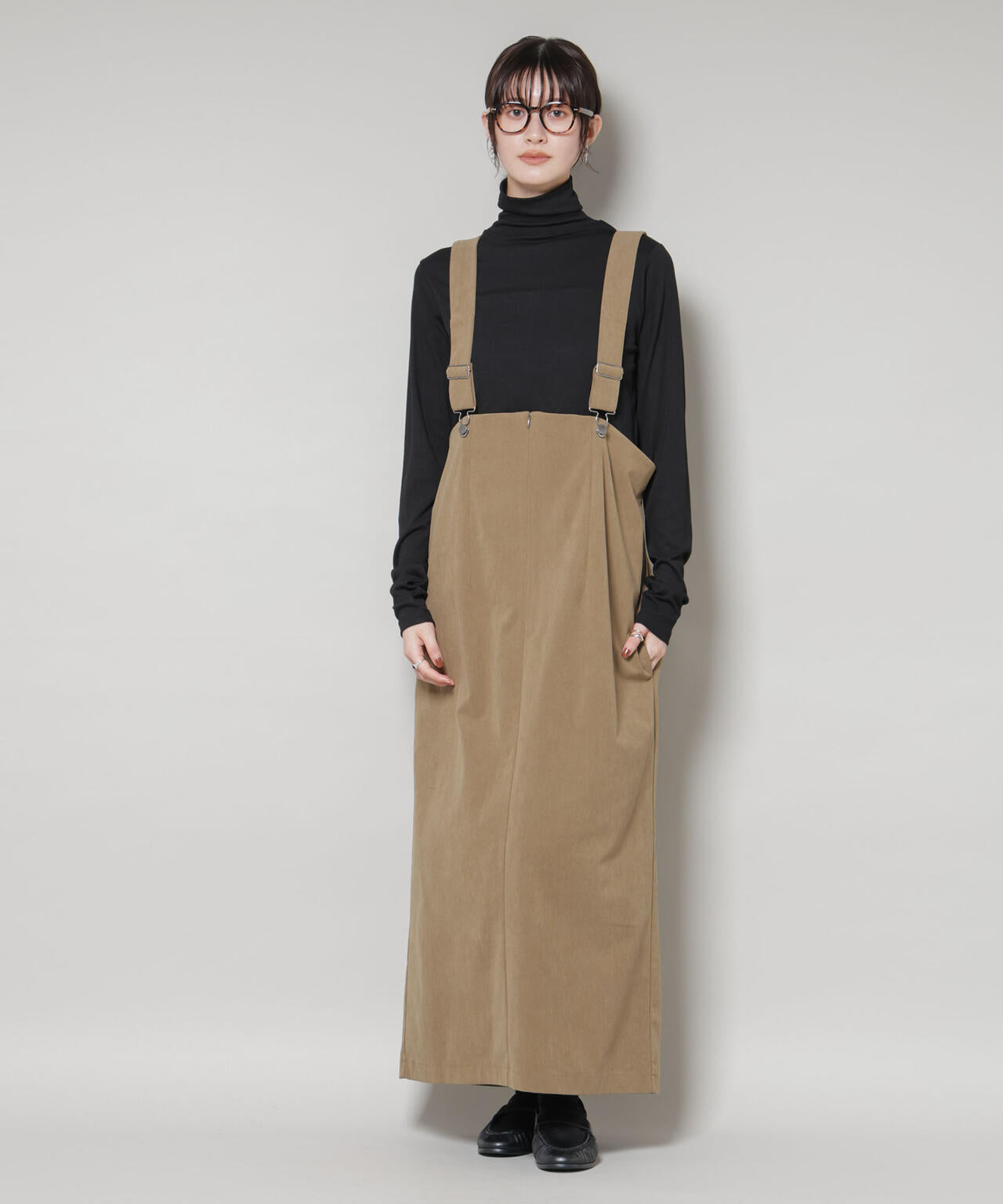 ストレッチ起毛ジャンパースカート(セットアップ可) | NANO universe