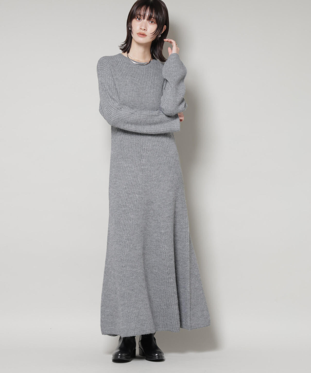 新品　STOF　ストフ　ニットプルオーバー　ワンピース　ユニセックス　日本製 新品 STOF ストフ ニットプルオーバー ワンピース ユニセックス 日本製