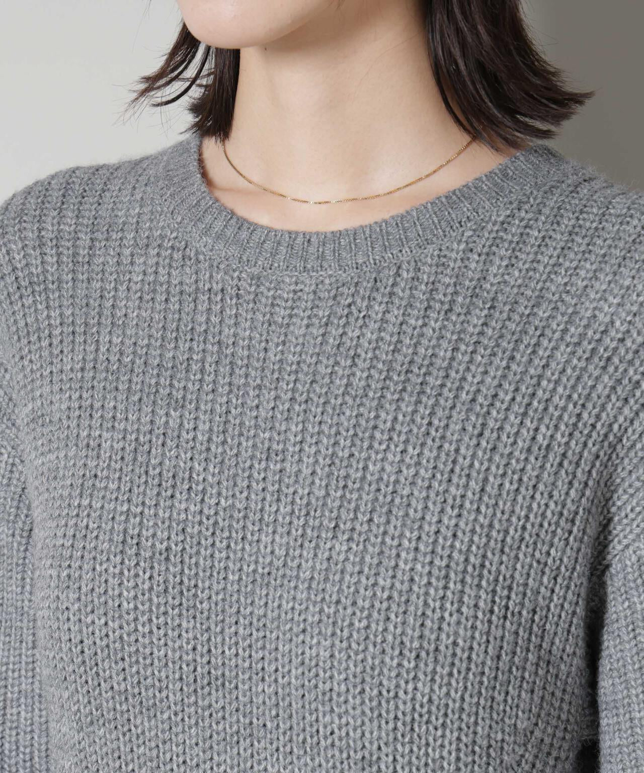 片畦フレアニットワンピース