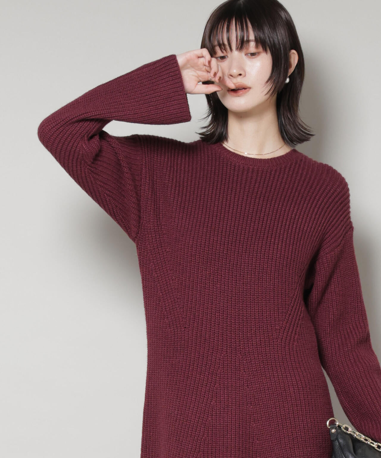 片畦フレアニットワンピース | NANO universe（ナノ・ユニバース