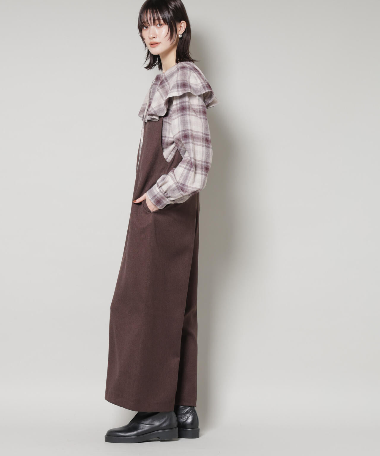 Vネックオールインワン | NANO universe（ナノ・ユニバース） ｜【公式