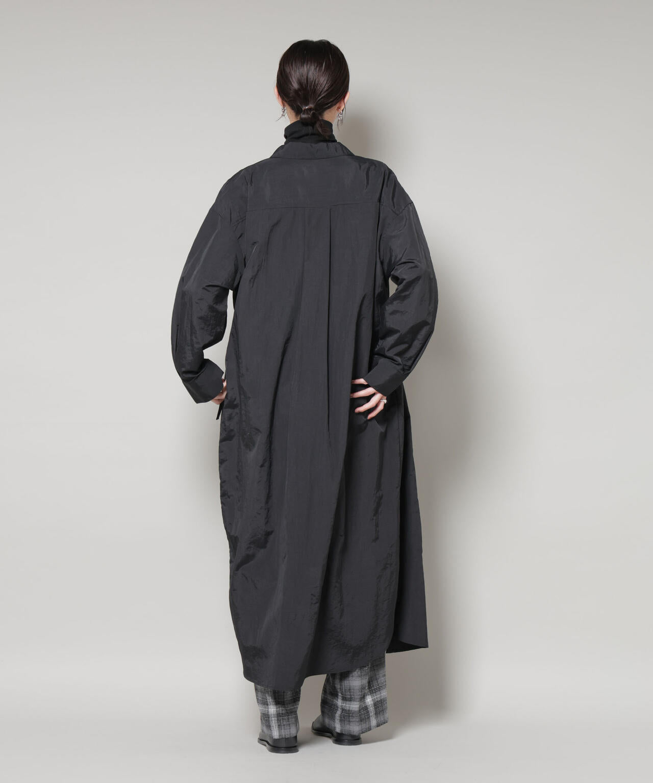 ナイロンタッサードロストシャツワンピース