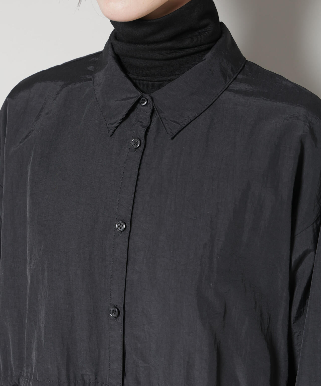 ナイロンタッサードロストシャツワンピース