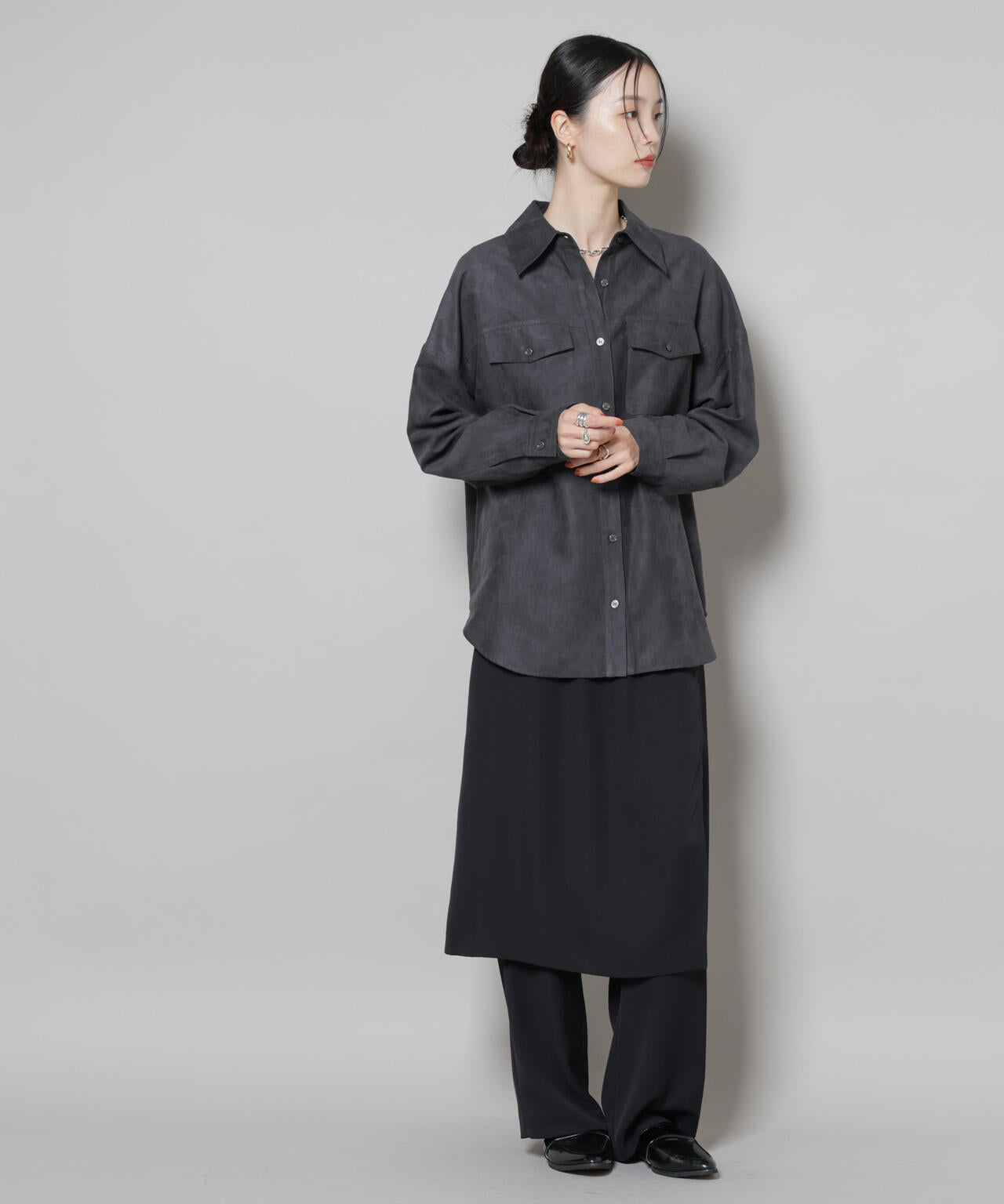 フェイクスエードシャツ(セットアップ可)