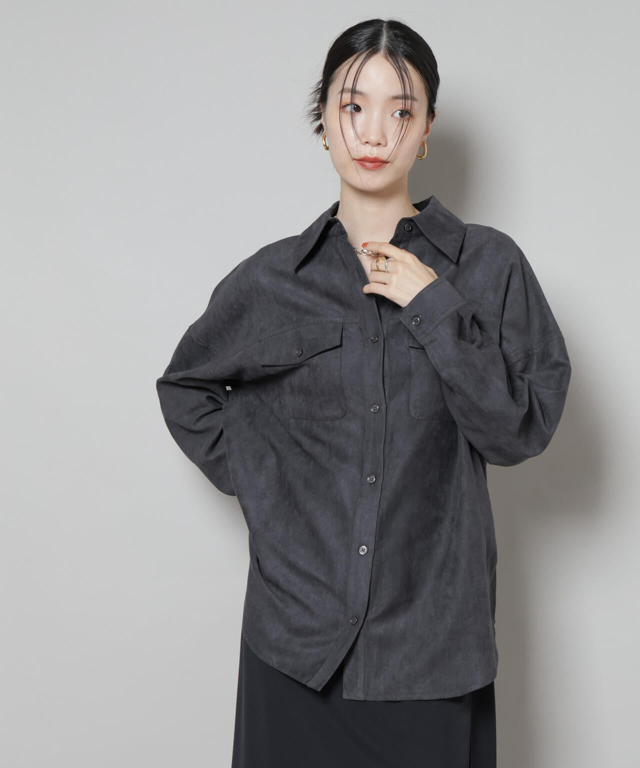 フェイクスエードシャツ(セットアップ可)