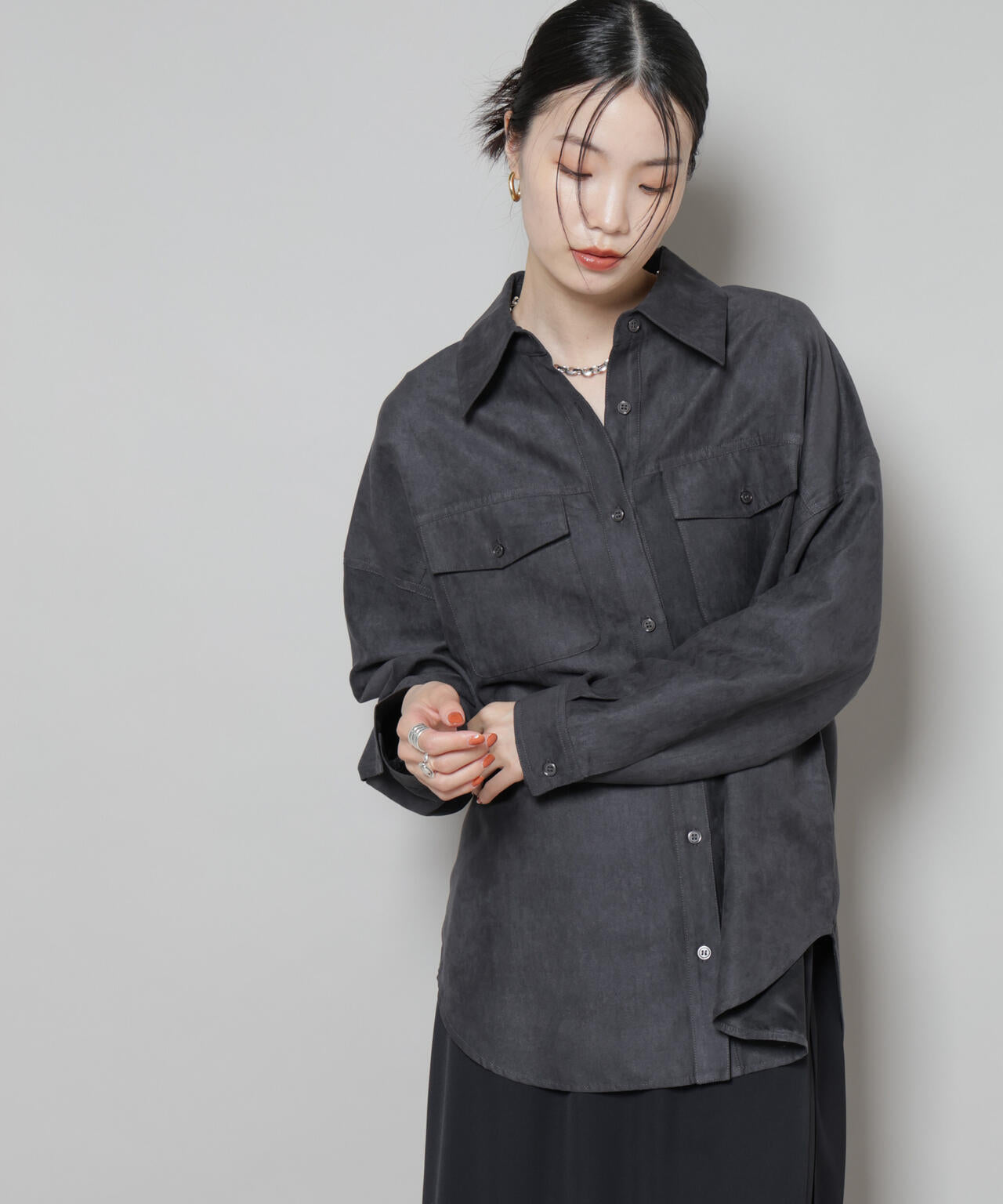 フェイクスエードシャツ(セットアップ可)