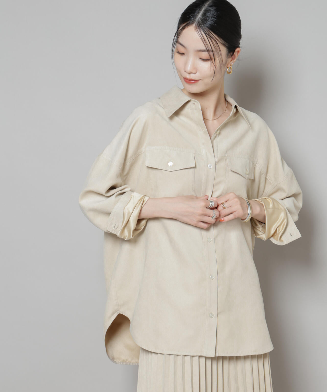 フェイクスエードシャツ(セットアップ可)