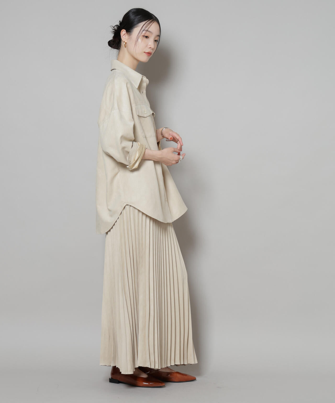 フェイクスエードシャツ(セットアップ可)