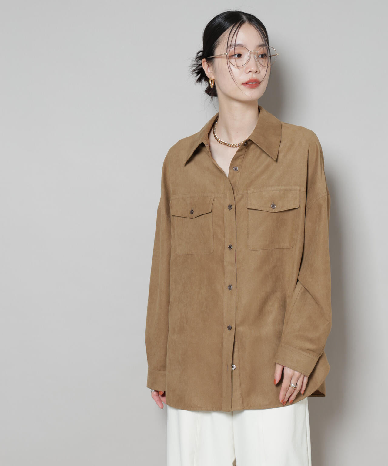 フェイクスエードシャツ(セットアップ可)
