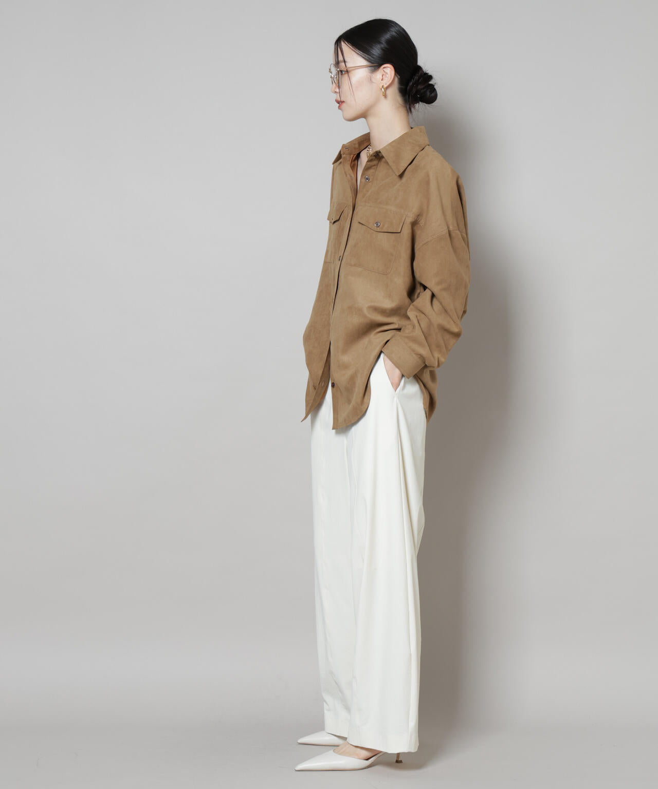 フェイクスエードシャツ(セットアップ可)