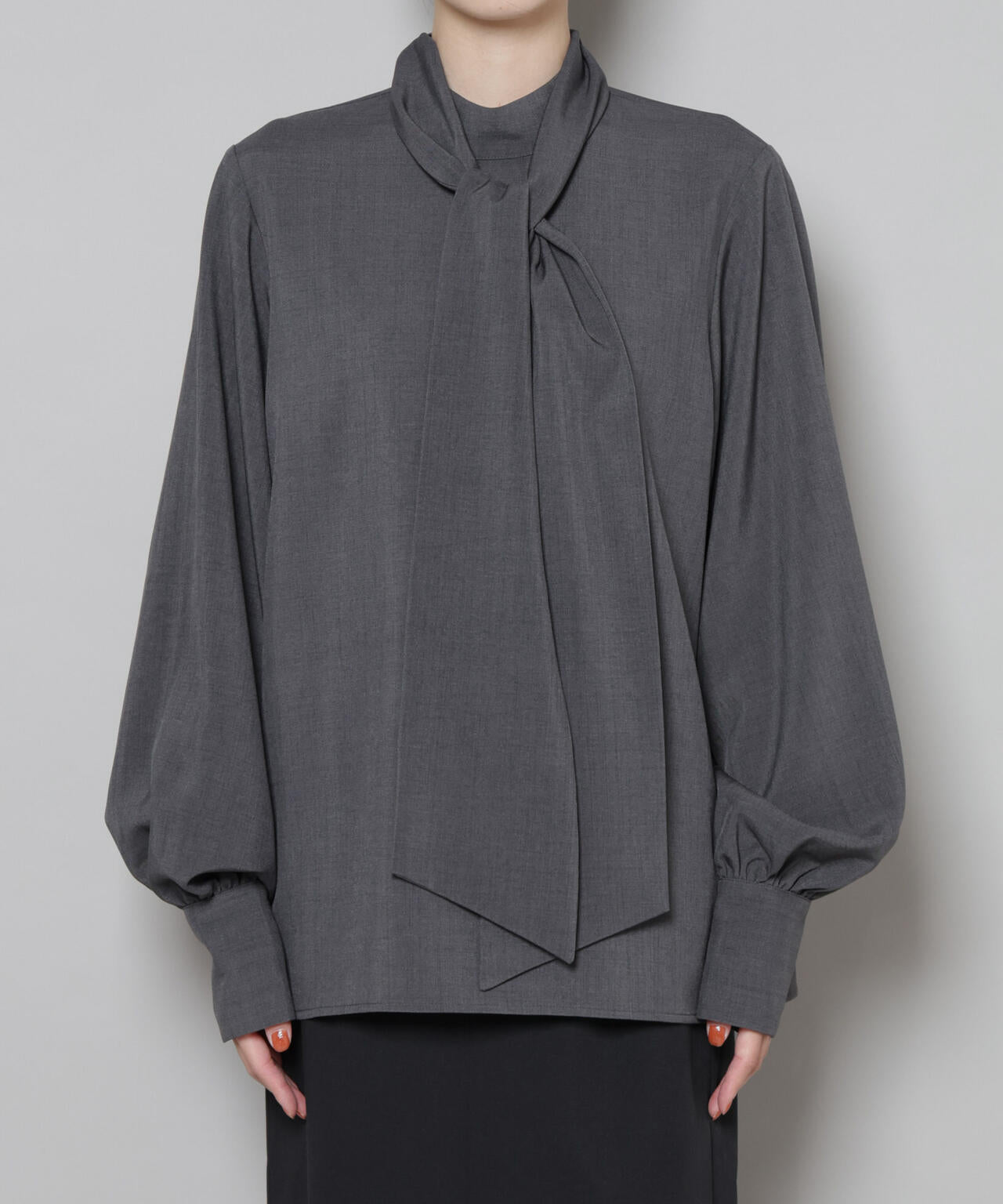 ボータイ取り外し可能2wayブラウス