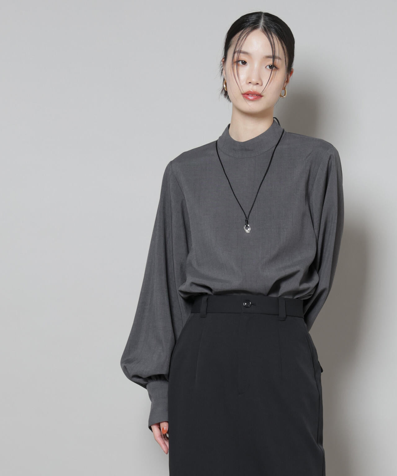 ボータイ取り外し可能2wayブラウス