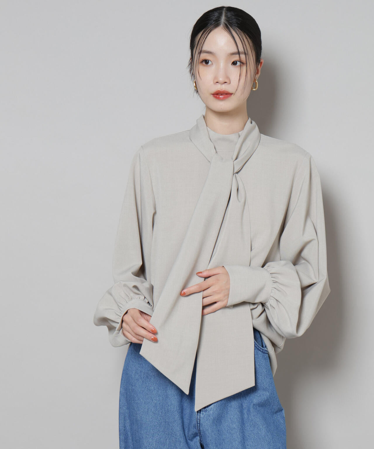 ボータイ取り外し可能2wayブラウス | NANO universe（ナノ・ユニバース