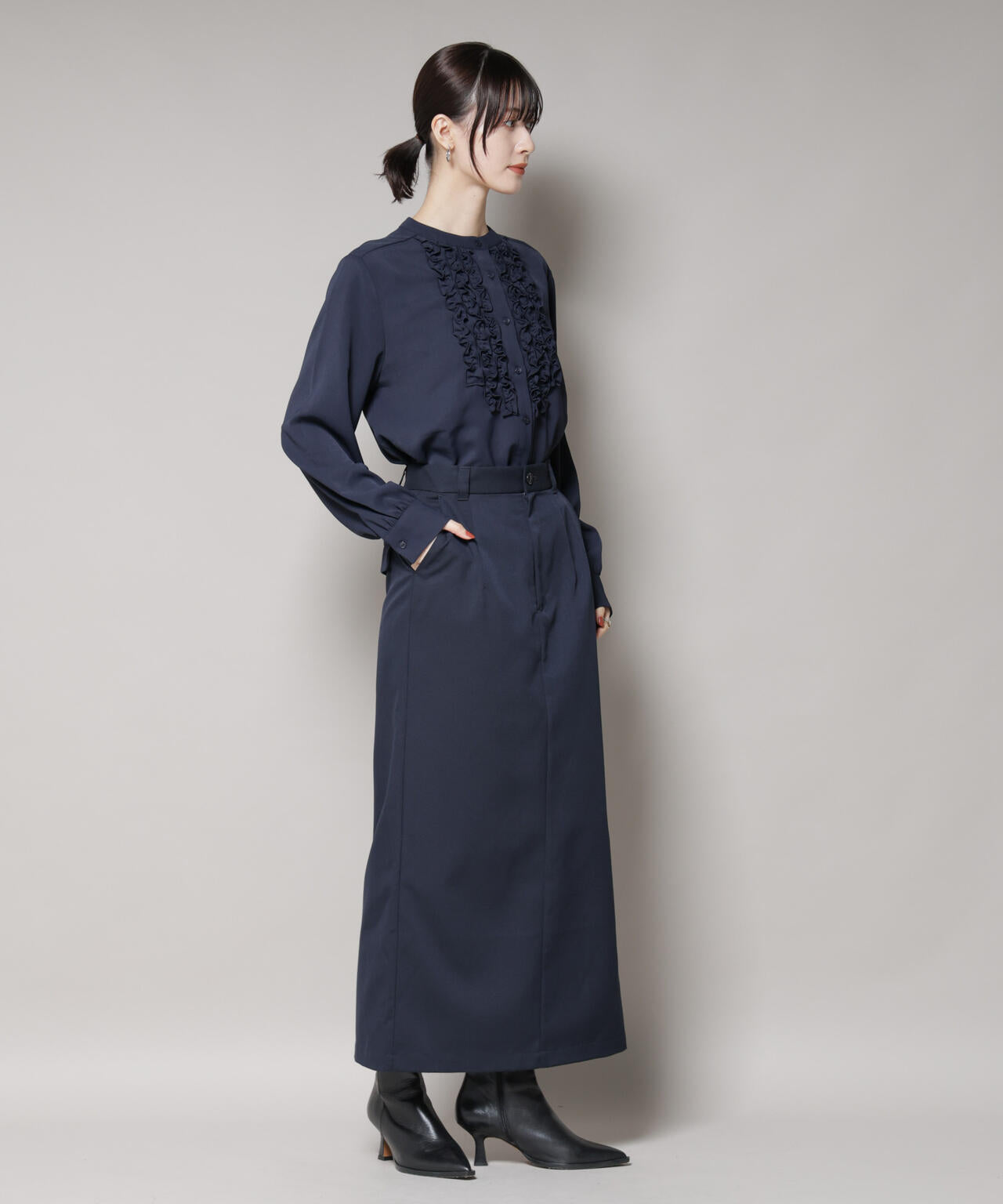 フロントフリルブラウス | NANO universe（ナノ・ユニバース