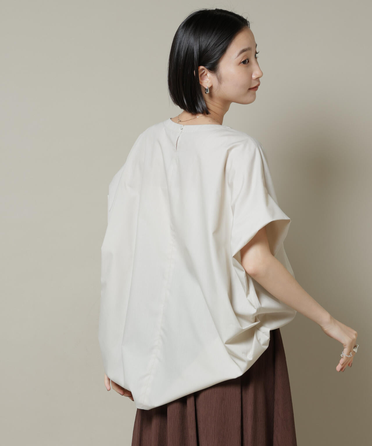 ドルマンワイドスキッパーブラウス
