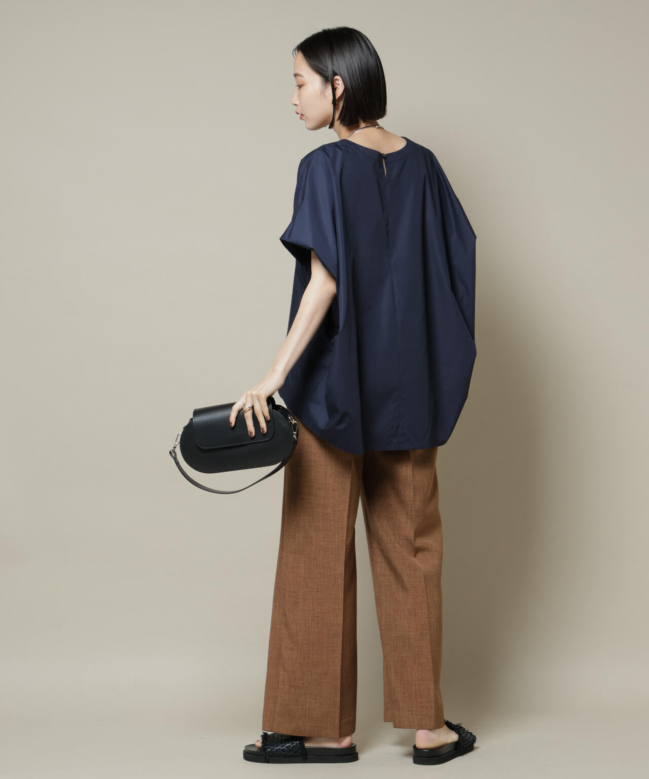 ドルマンワイドスキッパーブラウス